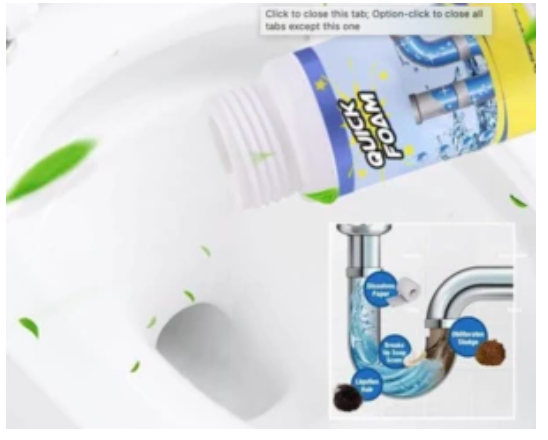QUICK-FOAM HOME & TOILET CLEANER - PACK OF 3